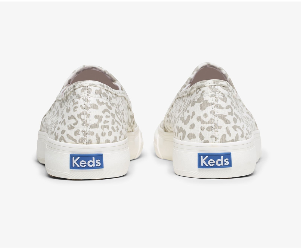 Keds Slip Ons Damen Weiß - Double Decker Animal - KOT-231590